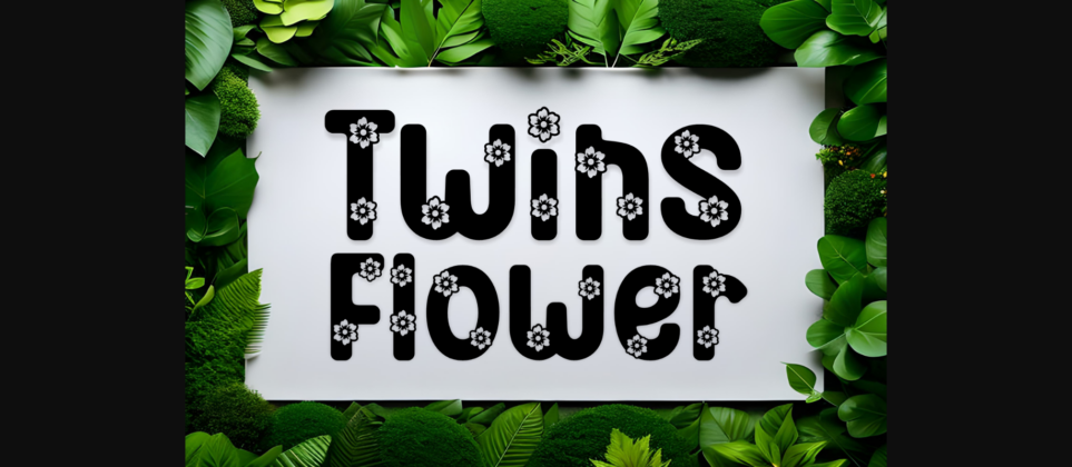 Twins Flower Font Poster 3