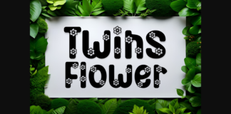 Twins Flower Font Poster 1
