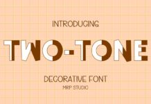 Two Tone Font Poster 1