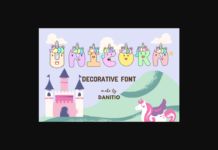 Unicorn Font Poster 1