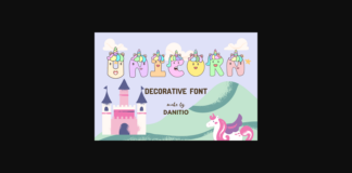 Unicorn Font Poster 1