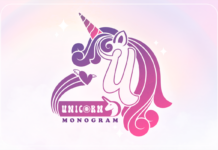 Unicorn Monogram Font Poster 1