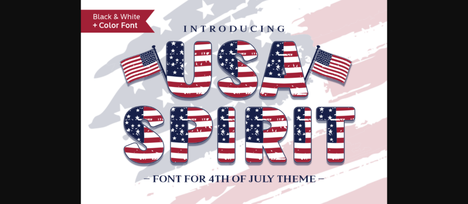 Usa Spirit Font Poster 3