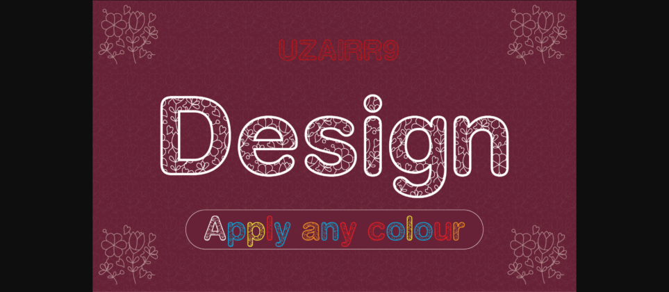 Uzairr9 Font Poster 3