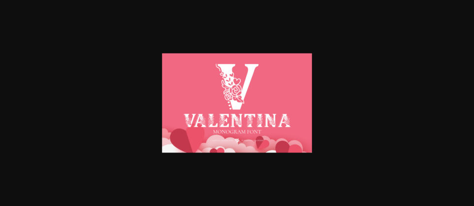 Valentina Monogram Font Poster 3