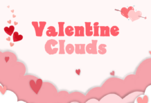 Valentine Clouds Font Poster 1