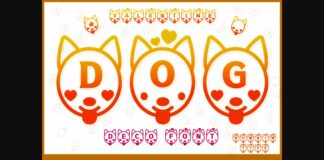 Valentine Dog Font Poster 1