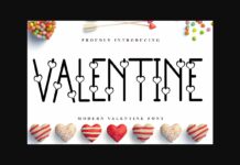 Valentine Font Poster 1