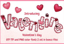 Valentine Font Poster 1