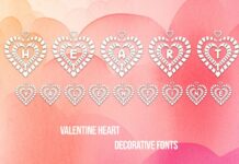 Valentine Heart Font Poster 1