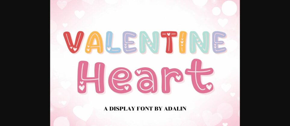 Valentine Heart Font Poster 3