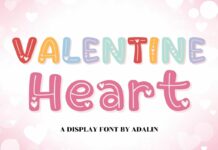 Valentine Heart Font Poster 1