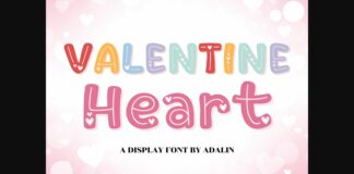 Valentine Heart Font Poster 1