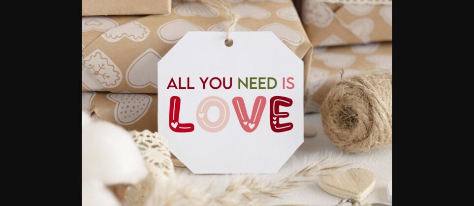 Valentine Heart Font Poster 6