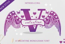 Valentine Monogram Font Poster 1