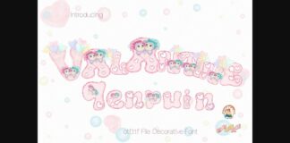 Valentine Penquin Font Poster 1