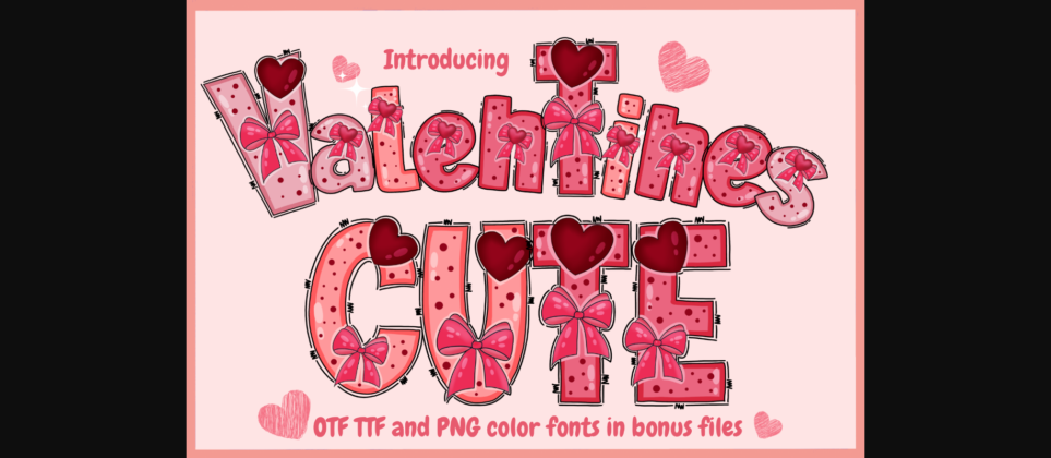 Valentines Cute Font Poster 3