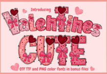 Valentines Cute Font Poster 1