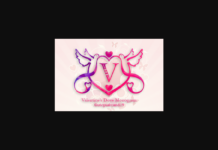 Valentines Dove Monogram Font Poster 1