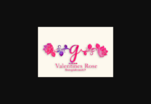 Valentines Rose Monogram Font Poster 1