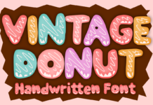 Vintage Donut Font Poster 1