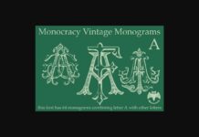 Vintage Monograms a Font Poster 1