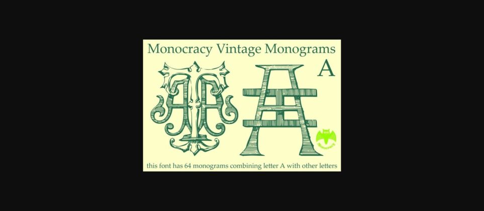 Vintage Monograms a Font Poster 2