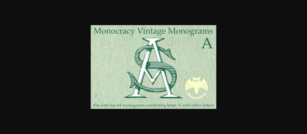 Vintage Monograms a Font Poster 5