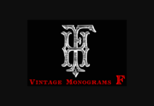 Vintage Monograms F Font Poster 1