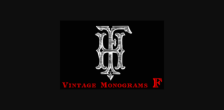 Vintage Monograms F Font Poster 1