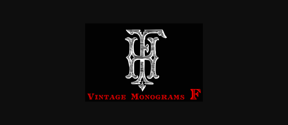 Vintage Monograms F Font Poster 1