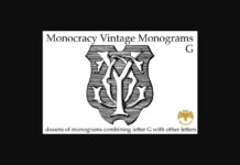 Vintage Monograms G Font Poster 1