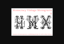 Vintage Monograms H Font Poster 1