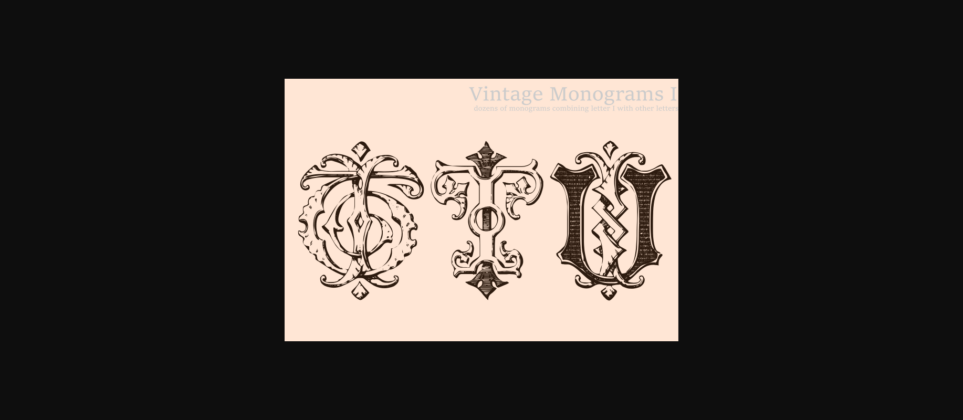 Vintage Monograms I Font Poster 3