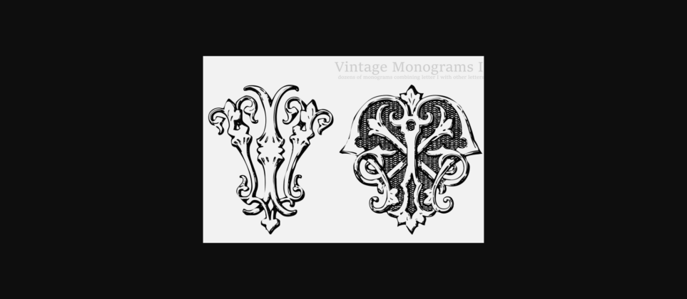 Vintage Monograms I Font Poster 2