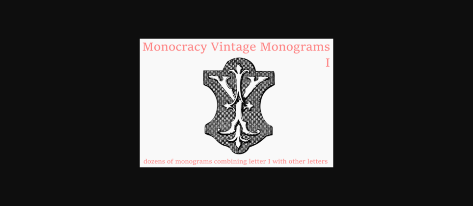 Vintage Monograms I Font Poster 7