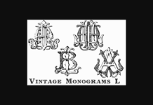 Vintage Monograms L Font Poster 1