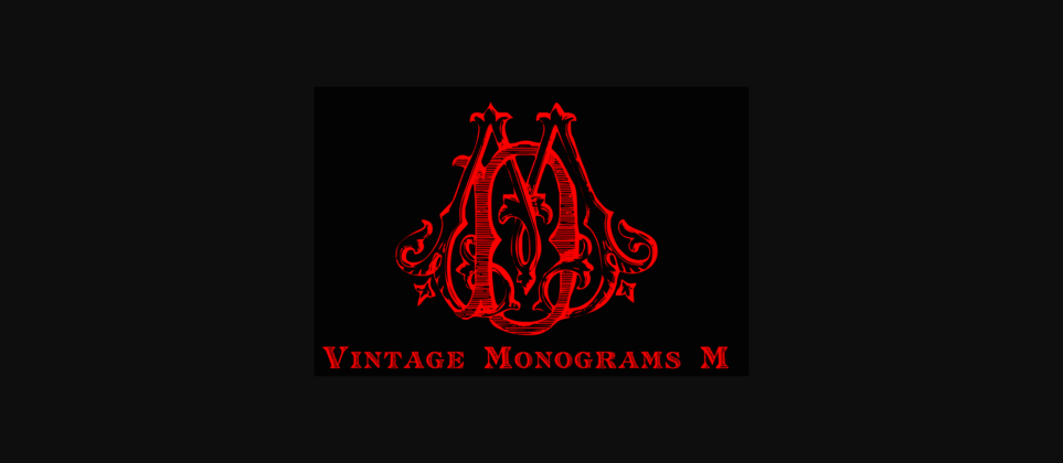 Vintage Monograms M Font Poster 3