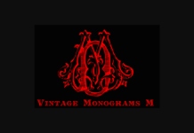 Vintage Monograms M Font Poster 1