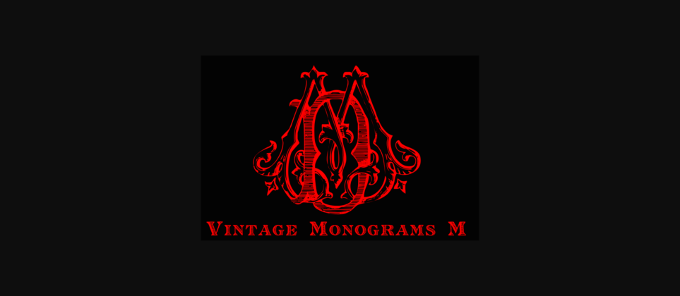 Vintage Monograms M Font Poster 1