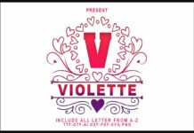 Violette Lovely Monogram Font Poster 1