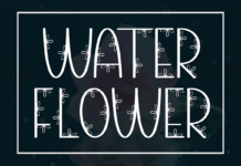 Water Flower Font Poster 1