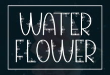 Water Flower Font Water Flower Font Poster 1