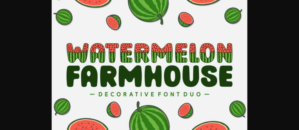 Watermelon Farmhouse Font Poster 3