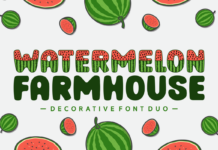 Watermelon Farmhouse Font Poster 1