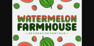 Watermelon Farmhouse Font Poster 1