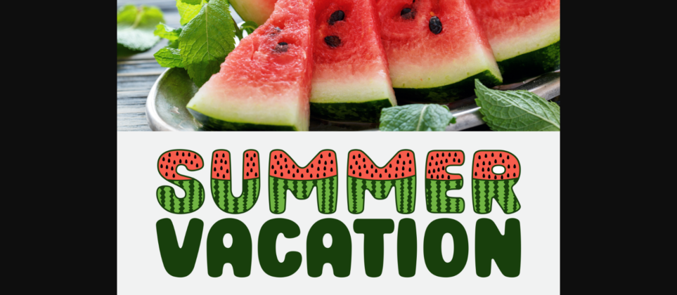 Watermelon Farmhouse Font Poster 5