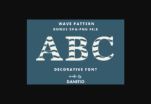 Wave Pattern Font Poster 1