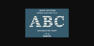 Wave Pattern Font Poster 1
