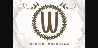 Wedding Monogram Font Poster 1